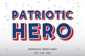 Patriotic Hero Font: Bold Design for Patriotic Projects
