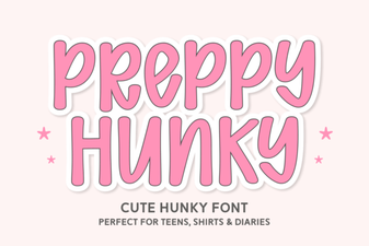 Preppy Hunky Font: Stylish & Playful Design Tool