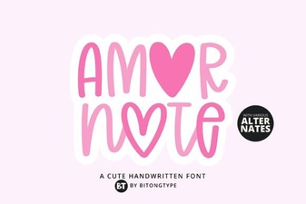 Amor Note Font: Elegant & Playful Design Inspiration